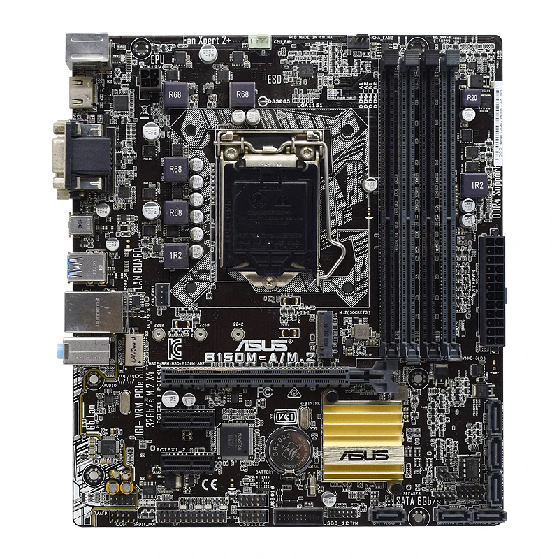 Для ASUS B150M-A/M.2 LGA 1151 материнская плата DDR4 intel B150 64 Гб USB 3 0 VGA HD-MI mикро ATX для Core i3-6300T