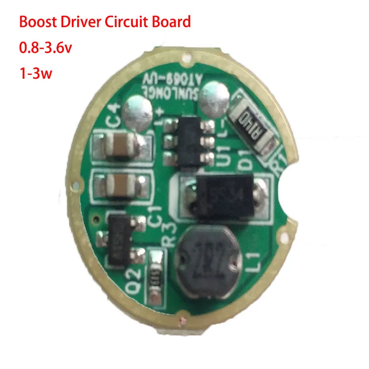 17mm 350MA 750MA 1 Mode Boost Driver Circuit Board for CREE AA AAA CR123 Battery R2 / Q5 1-3W LED