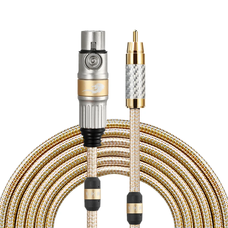 XLR 3-контактный разъем гнездо RCA штекер кабеля луженый медный проводник