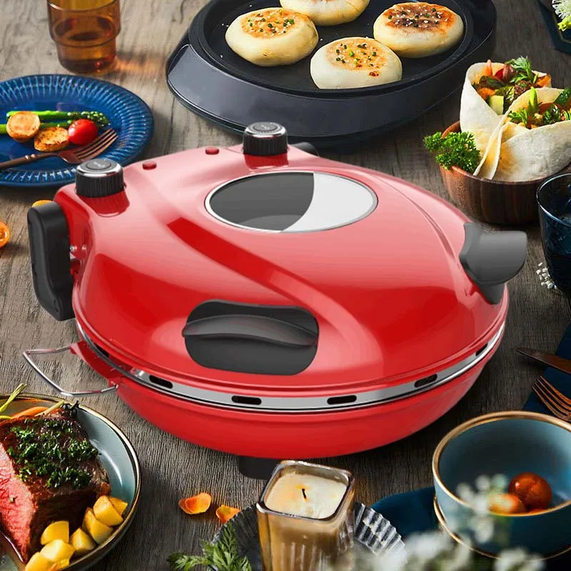 Automatic Oven Deep Pan High Heat Stone 12 Inch Round Pizza Oven Electric Portable Pizza Maker