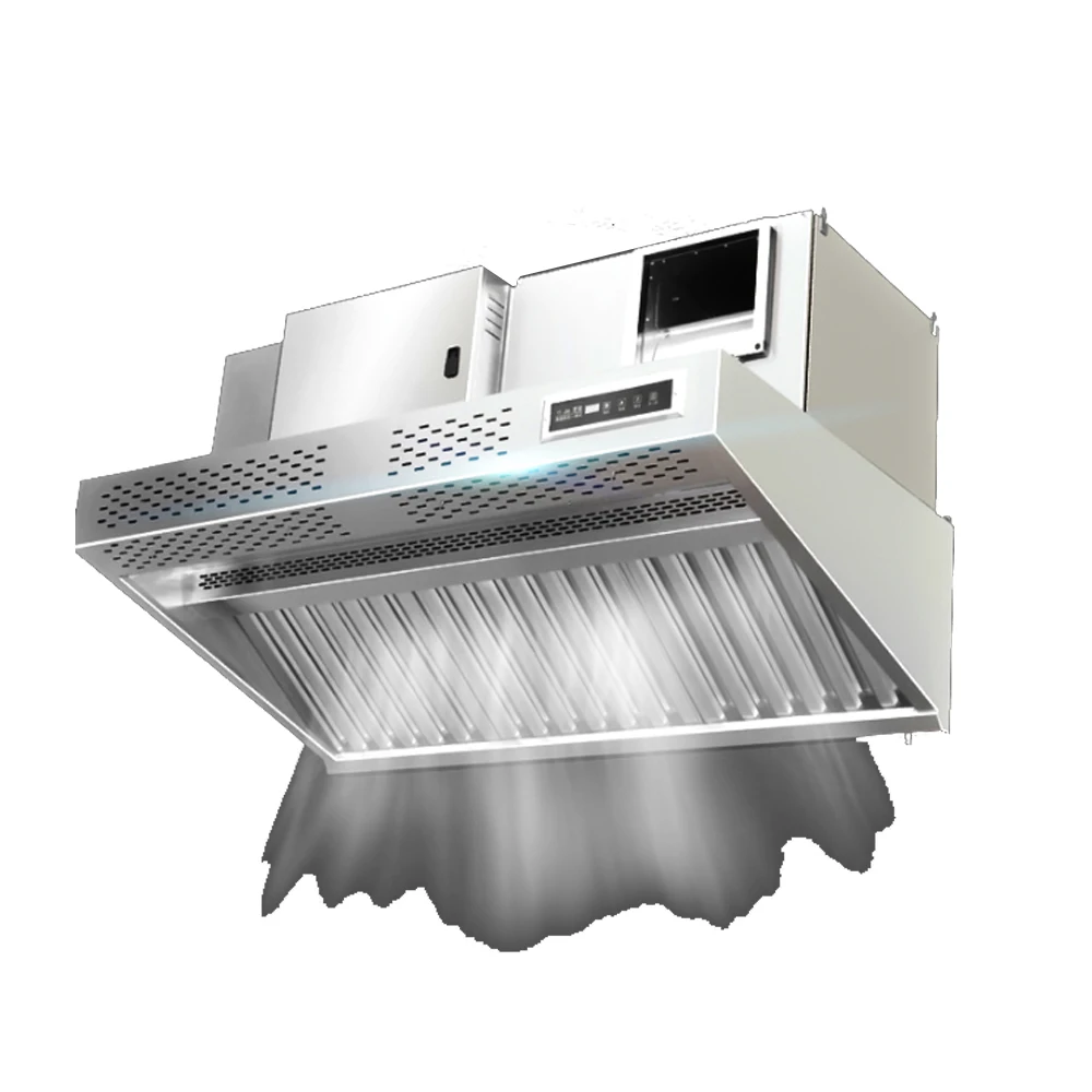 
commercial range cooker Stainless steel hood for kitchen Low power consumption all-in-one restaurant kitchen hood 