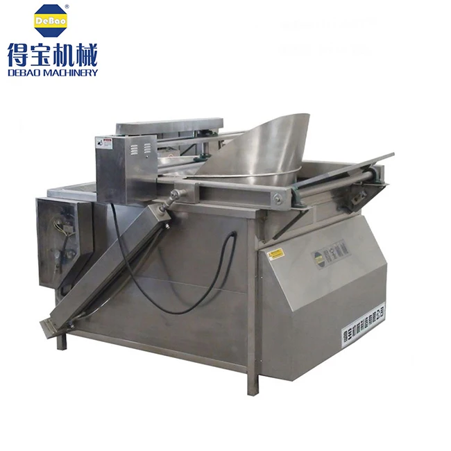 DBB130 Automatic fried almond deep frying machine crispy peanut batch fryer industrial nuts snack making machine