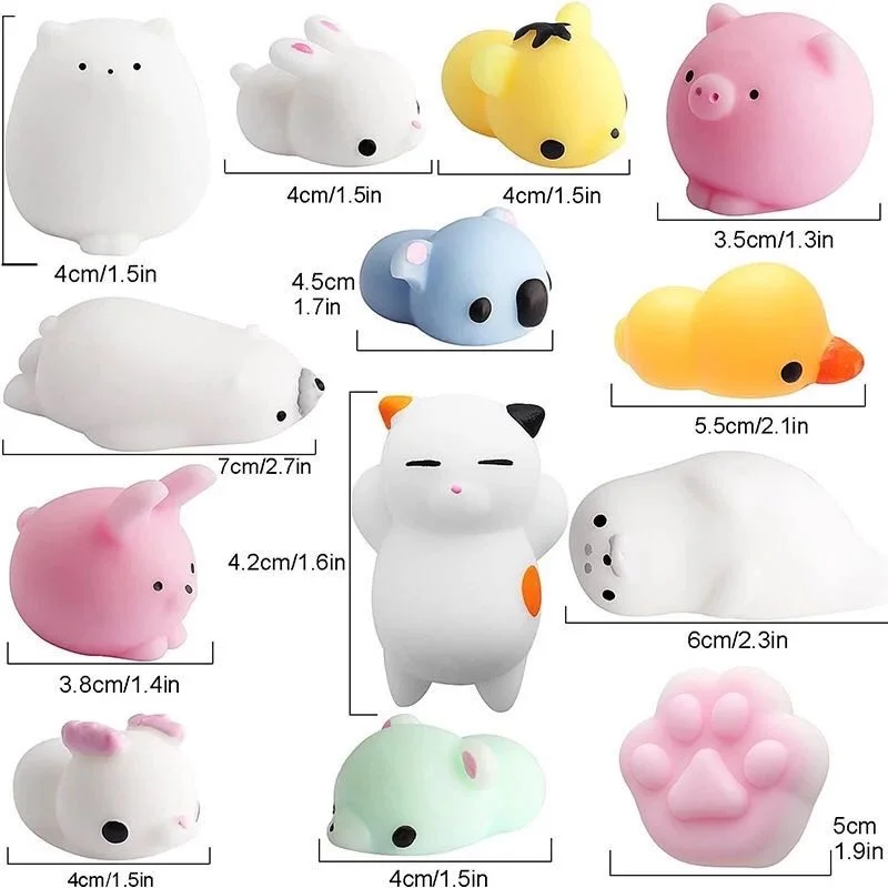 Colorful Squishy Cute Cat Antistress Ball Squeeze Rising Abreact Soft Sticky Stress Relief Toys Funny Gift mochi Toys