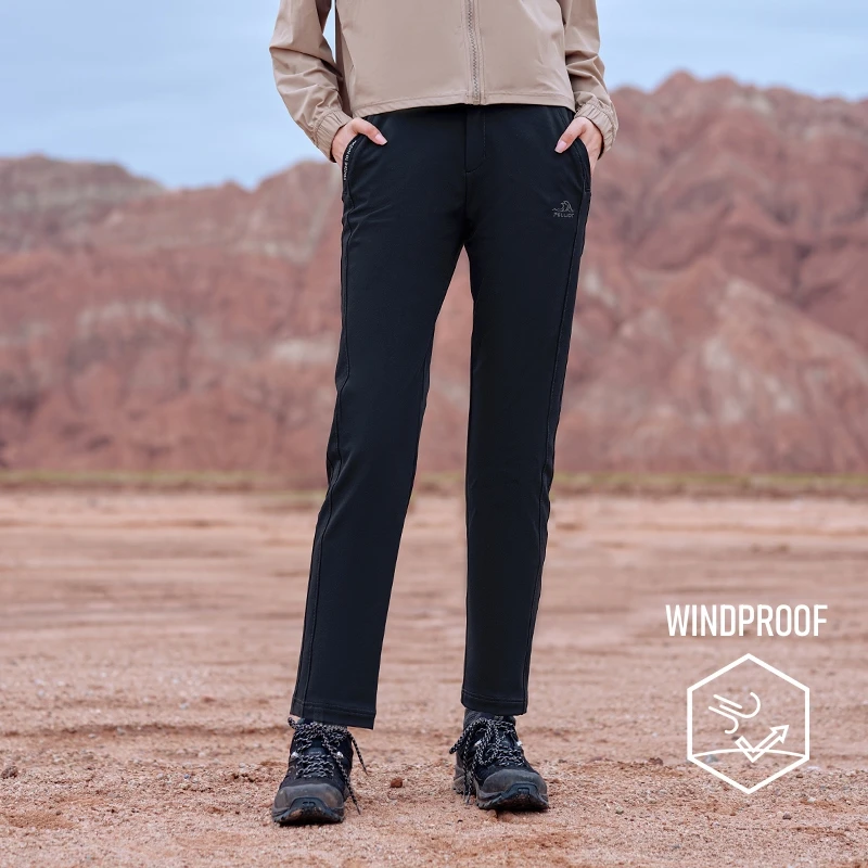 New Collection Pelliot men windbreaker water repplent hiking trousers women mountain softshell pants with four way stretch warm
