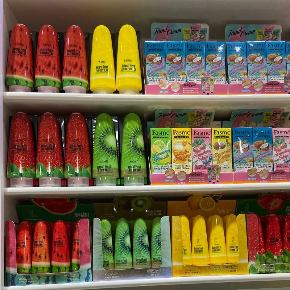 Professional Wokali  Best Natural Fruit Smooth Care Hand Cream- Watermelon Nourish Moisture Hand Cream total 16 kinds of scents