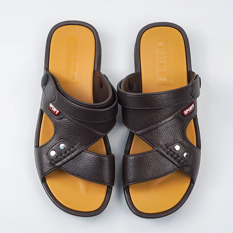 New Model Sandals Shoes for Man Indoor Outdoor Open Toe Flat Footwear Non-slip Fashion Summer Arabia Men