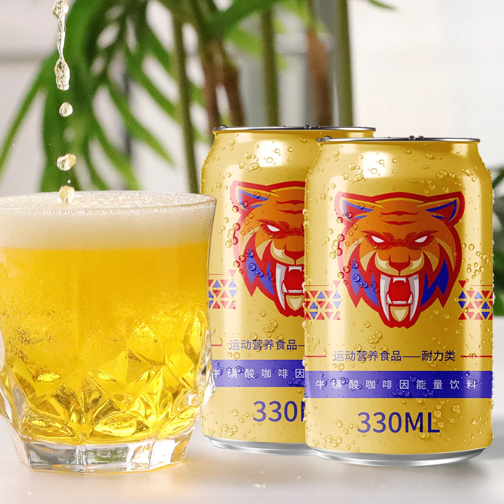 custom Supplement ready to drink fruity juice flavored functional taurine vitamin energy power drink in cans 250ml