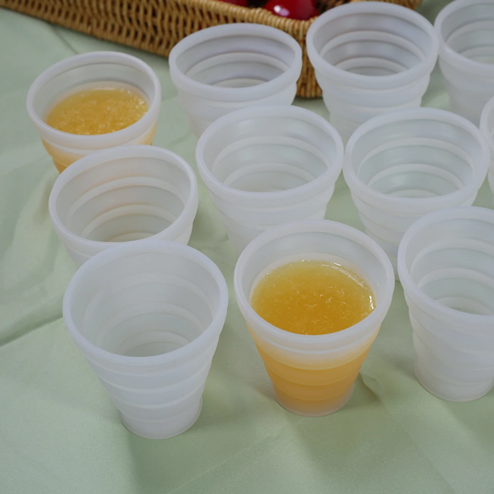 Reusable Collapsible Silicone Coffee Cups with Silicone Folding Drinking Cup
