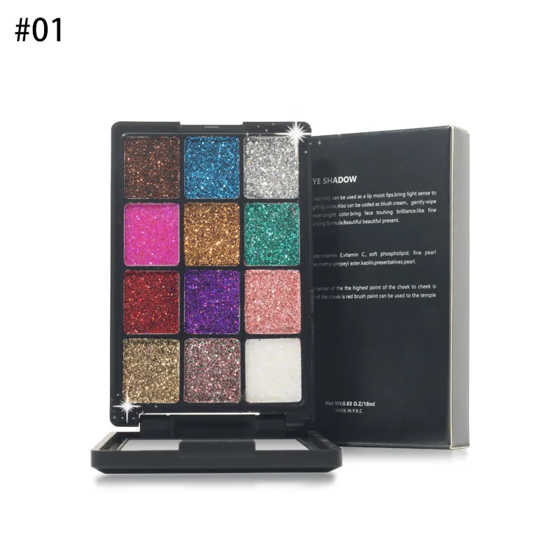 Spot earth color palette eyeshadow makeup 12 colors shimmer matte not smudge No logo color cosmetics manufacturers wholesale