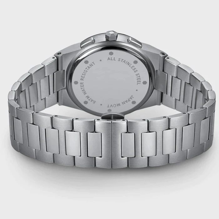 Oem Custom Watch Logo Wristwatch  Men Watch Stainless Steel Fashion Chronograph Blue Watch