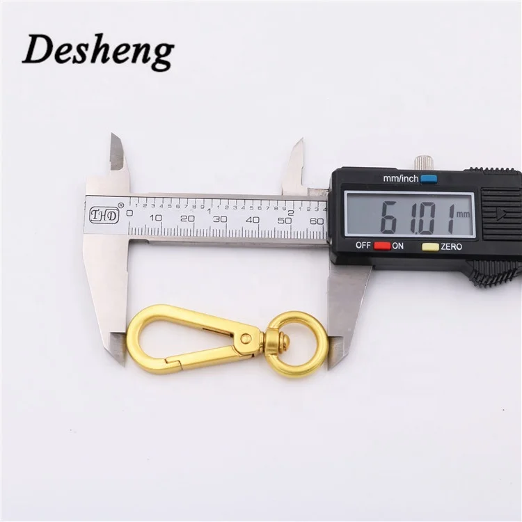 12mm Inner Gold Snap Hook Bag Hardware Metal Flat Snap Hook For Belt Strap