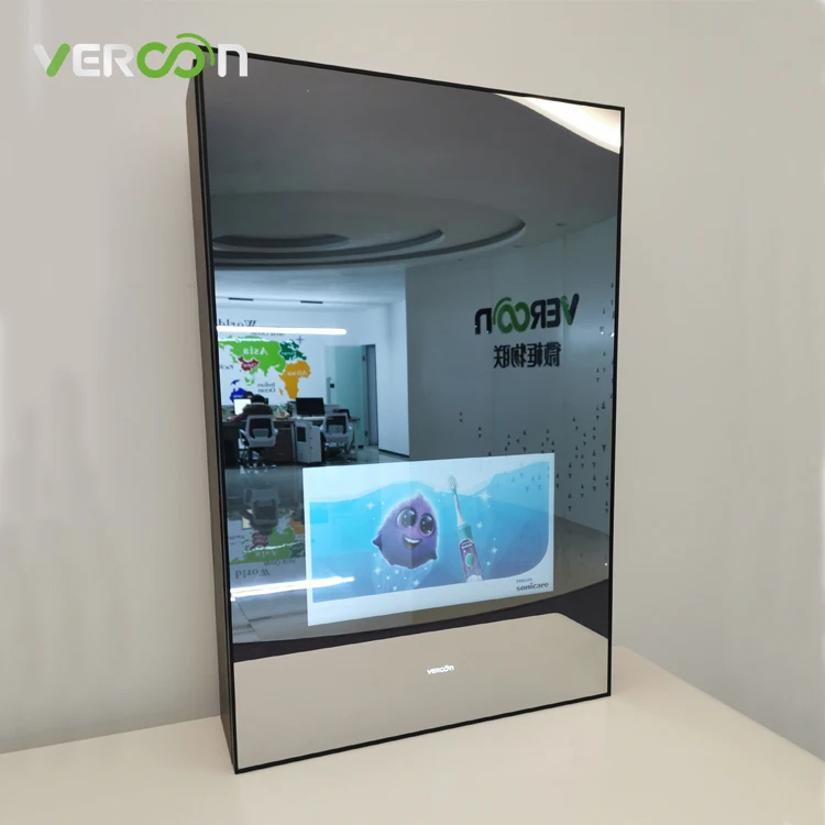 Vercon Best Makeup Led Rectangular Medicine Cabinet with Mirror Bathroom Cabinets with Mirrors Smart Mirrors