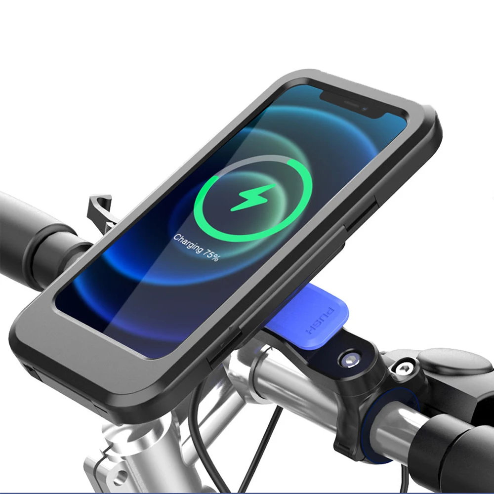New Arrivals Spigen Mobile Phone Holder for Bike With USB Charger Aluminum Bike Handlebar Mount For 3.5-7 Inch Phones