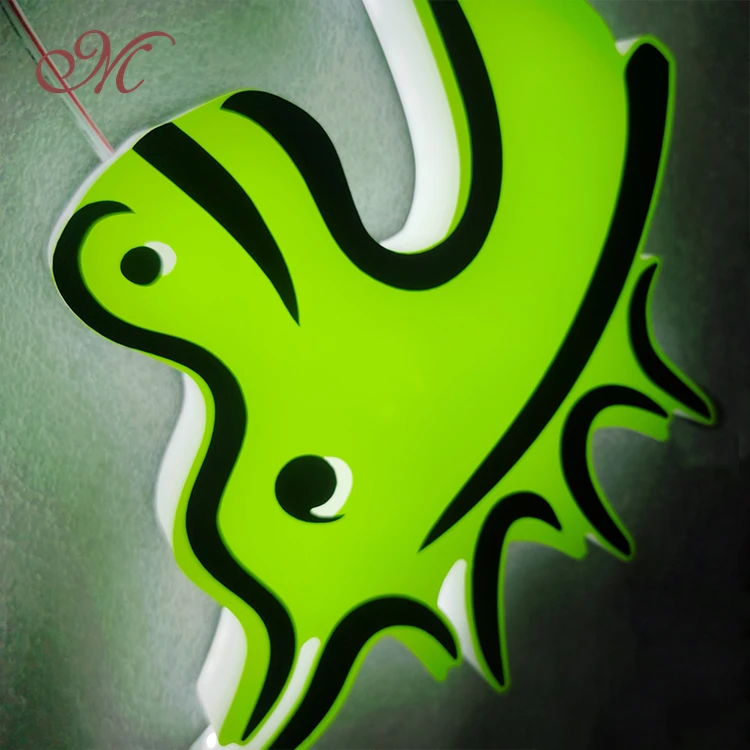 Factory Custom 3D Illuminated Advertising Company LED Acrylic Light Box Logo Electronic Sign