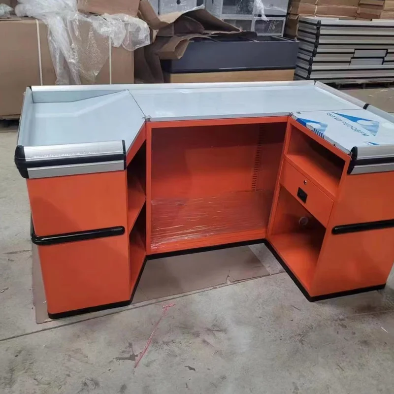 Распродажа кассовые стойки из нержавеющей стали для супермаркетов и розничных магазинов кассовый стол с каменным дизайном