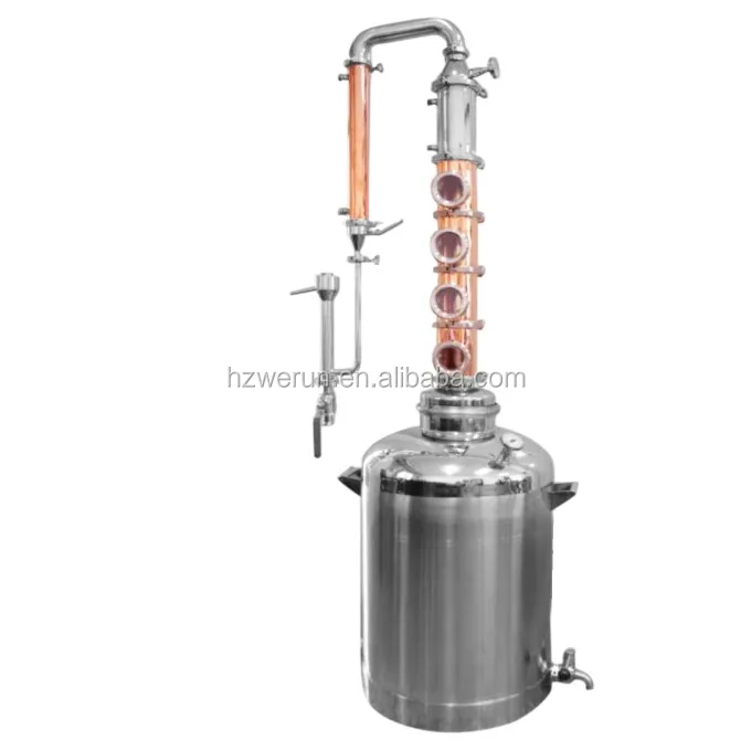 
100L stainless steel and copper micro home alcohol distillation equipment 