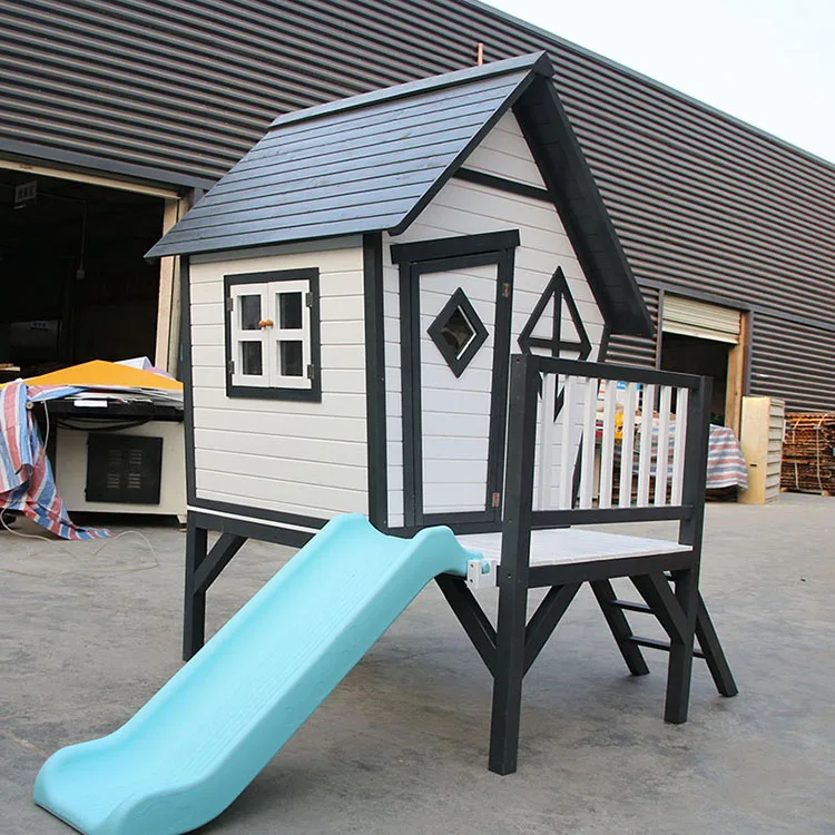 Hanlin Company Wooden Kids Playground Tree House Indoor Playground Wooden Play House for Kids