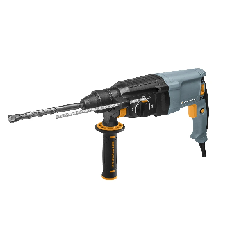 GRANDFAR 30mm Cylinder Brushless Motor Electric Power hand drill machine Rotary With Drill Bits Impact Rotary Hammer Drill