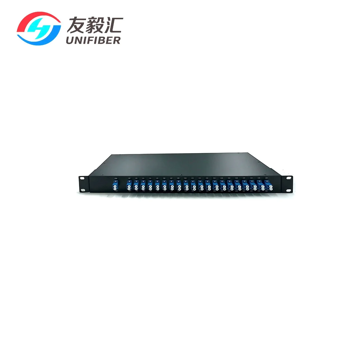 48CH DWDM 100Ghz Athermal AWG Mux Demux Flat top LC/UPC 1U Rackmount