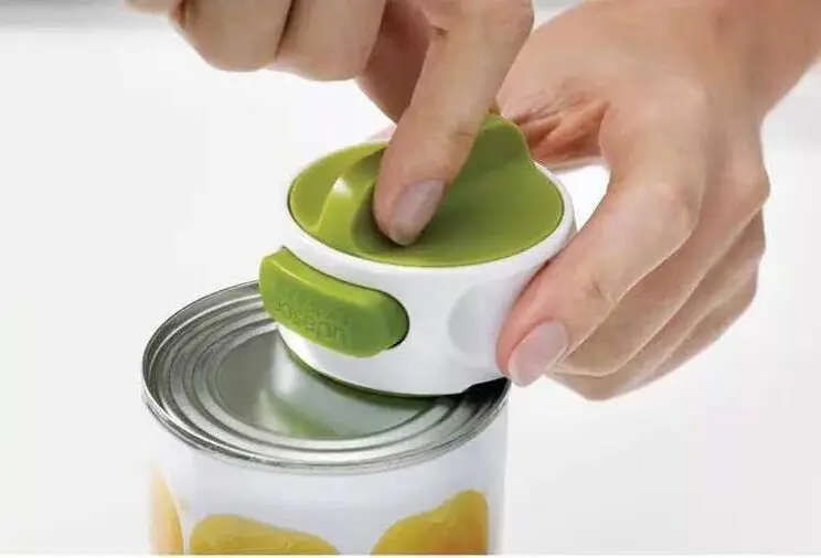 F1-106 Manual Can Opener Portable Compact Hand Injury Prevention Rotating Side Cut Beer Bottle Opener for Cans Kitchen Tools