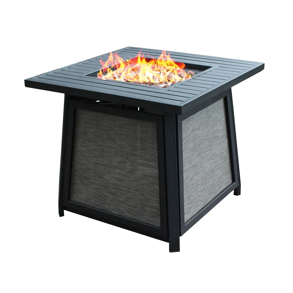fire pits gas table outdoor with waterproof, rust-proof design