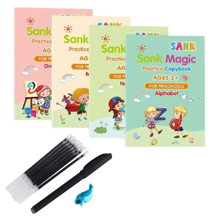 
Copybook Set Practical Reusable Writing Tool for Children Sank Magic Practice Copybook 