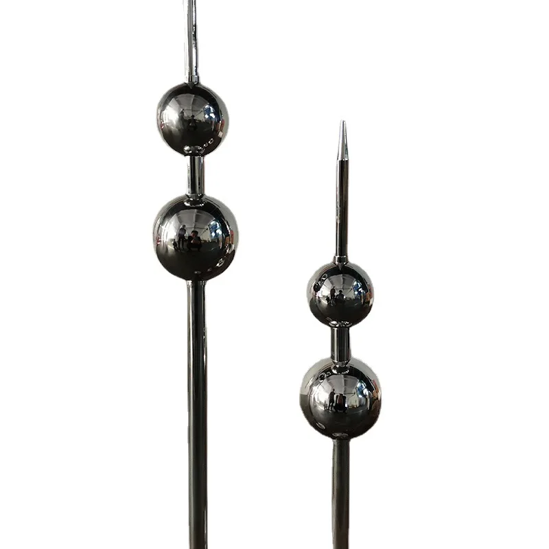 Double Ball Stainless Steel Surge Protector Lightning Arrester Lightning Arrester Rod For Building