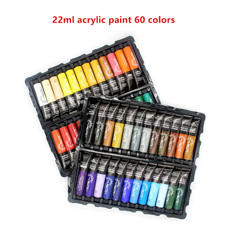 Custom quality Acrylic Paint set 24 60 Colors 2oz 12/22/60/75/500ml Rich Pigmented non toxic Acrylic Paints for artist student