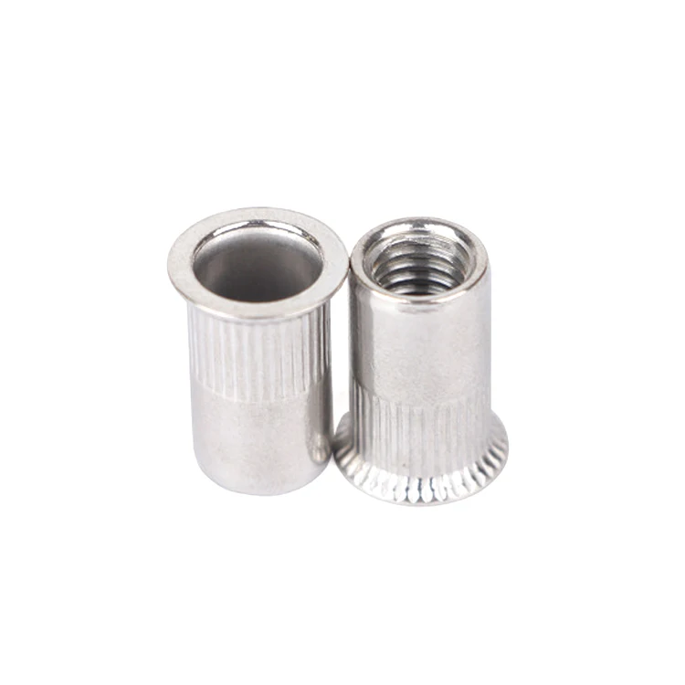 Countersunk Head Open Rivet Nut Stainless Steel threaded rivet nut CSK Head M3-M12 Silver