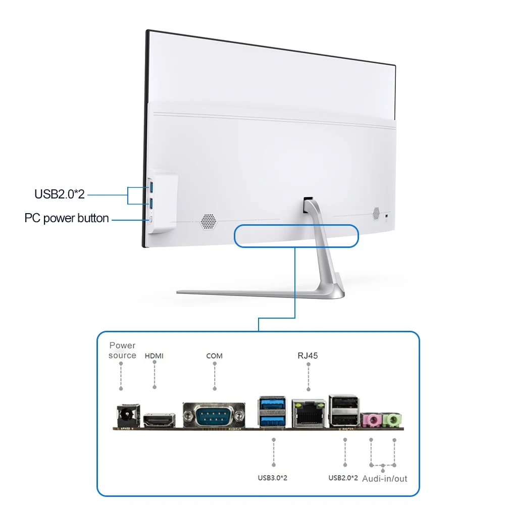 Custom Aio 21.5 23.8 inch Personal Computer All in one pc Core i5 10400 ordinateur de bureau complet free keyboards and mouse
