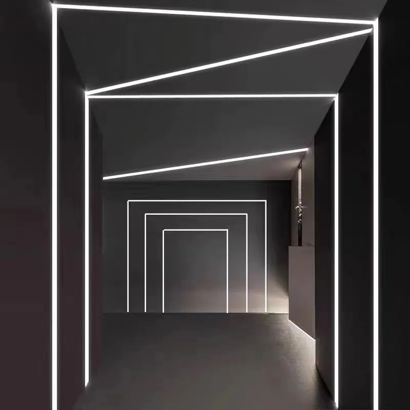 White black low t slot aluminum profile for led strip lighting bar tape floor led track profile alu Extrusion