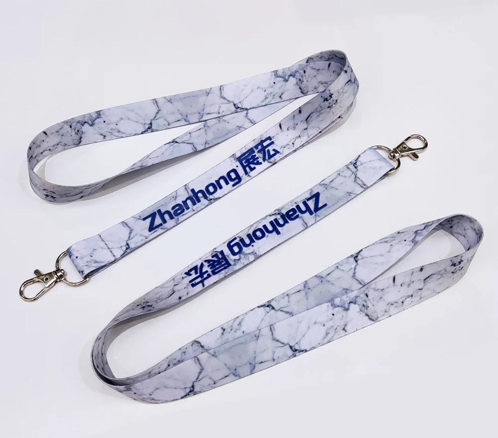Business ID card holder 2D printing custom logo Sublimation polyester neck strap lanyards