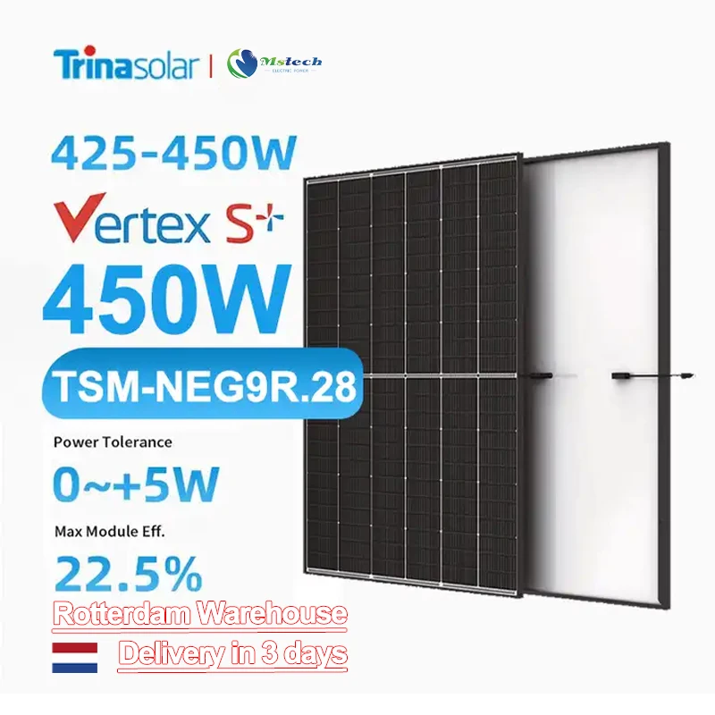 Европейский склад Netherlands, двулицевая вершина S TSM-NEG9R.28 PV модуль 425w 430W 435W 440W 445W 450W солнечная панель роттердам