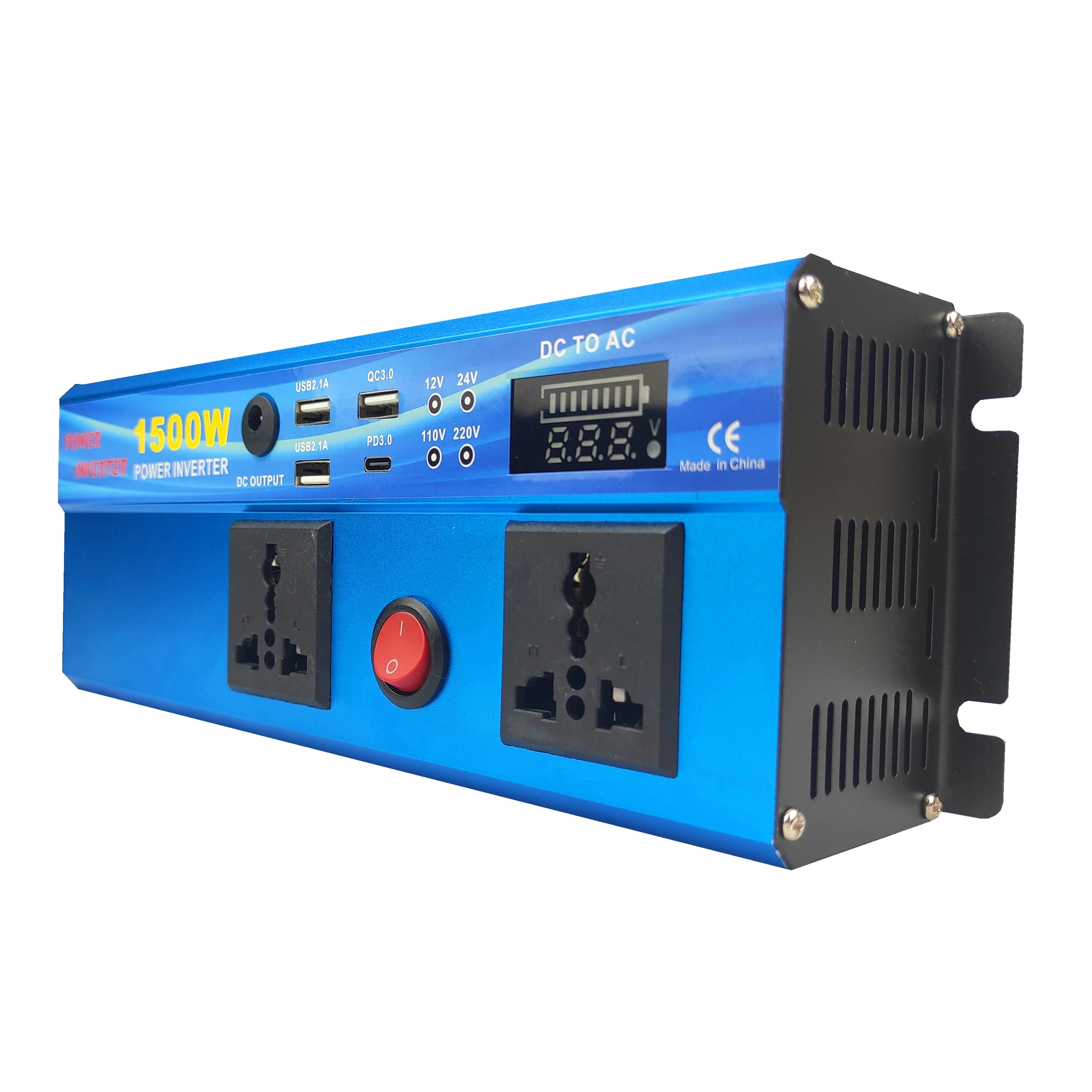 Customized DC to AC 1500W Power Inverter Modified Sine Wave Inverter with USB and LCD