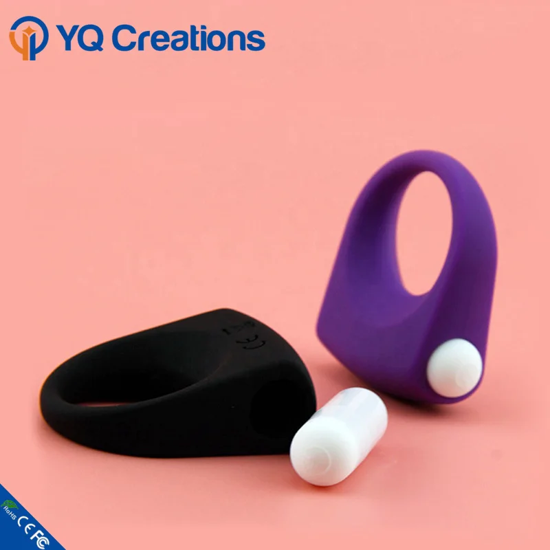 Popular Vibrating Bullet Sex Toy Rubber Cock Ring Male Sex Ring rechargeable vibrator bullet sex penis rings