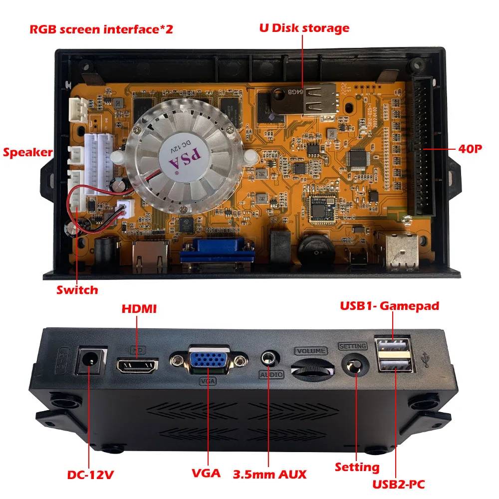 Pandora game board 3D wifi SAGA 5200 IN 1 game pcb board family version for retro games diy arcade kit
