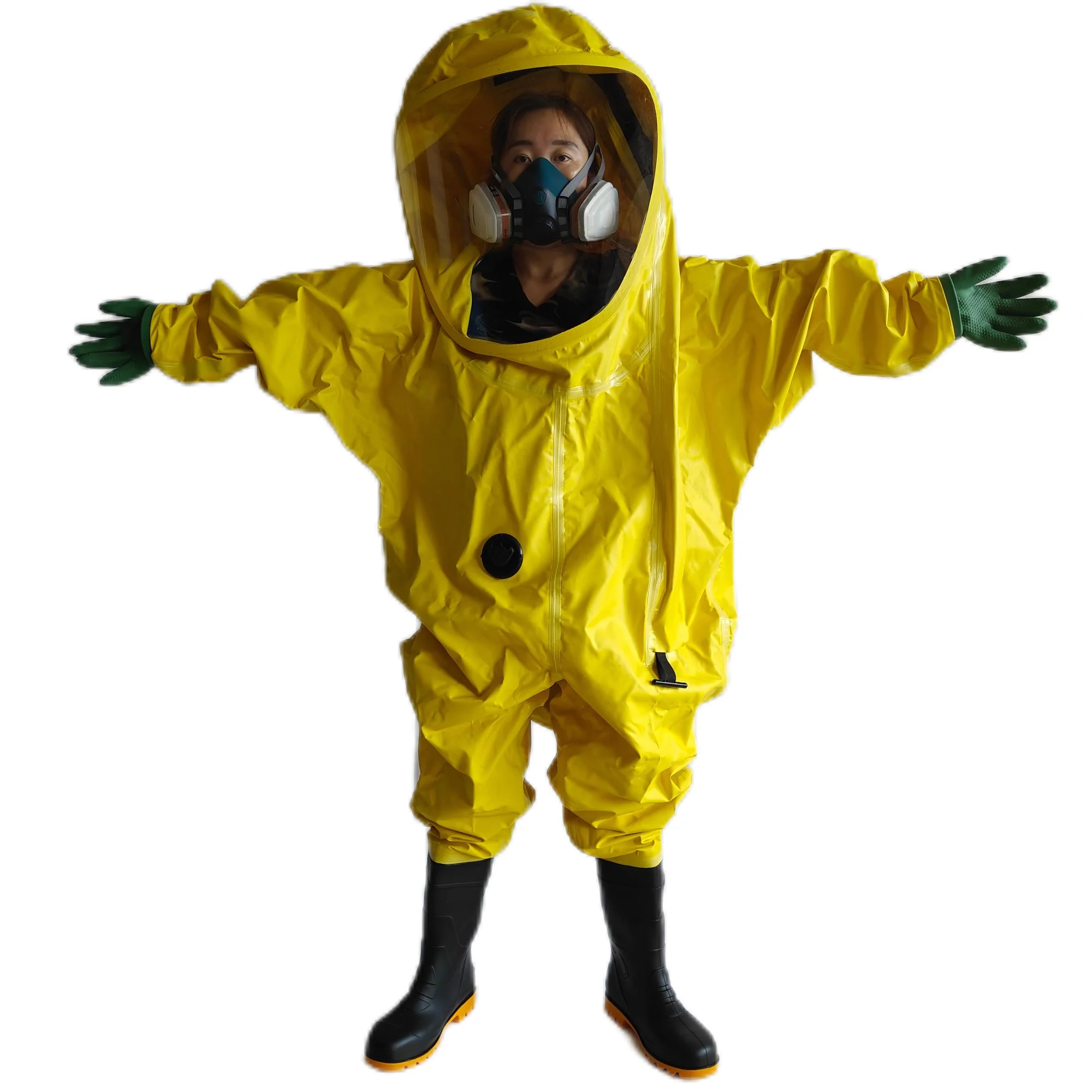 Good quality Class tightness fully enclosed heavy duty chemical protective  for firefighters Body Protection Suit