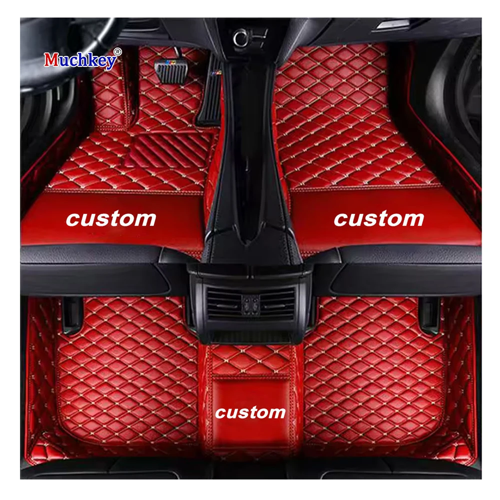 Muchkey High Quality Custom Full Coverage Leather High-End Waterproof Anti-Mildew Luxury 4 Pieces Car Floor Mats