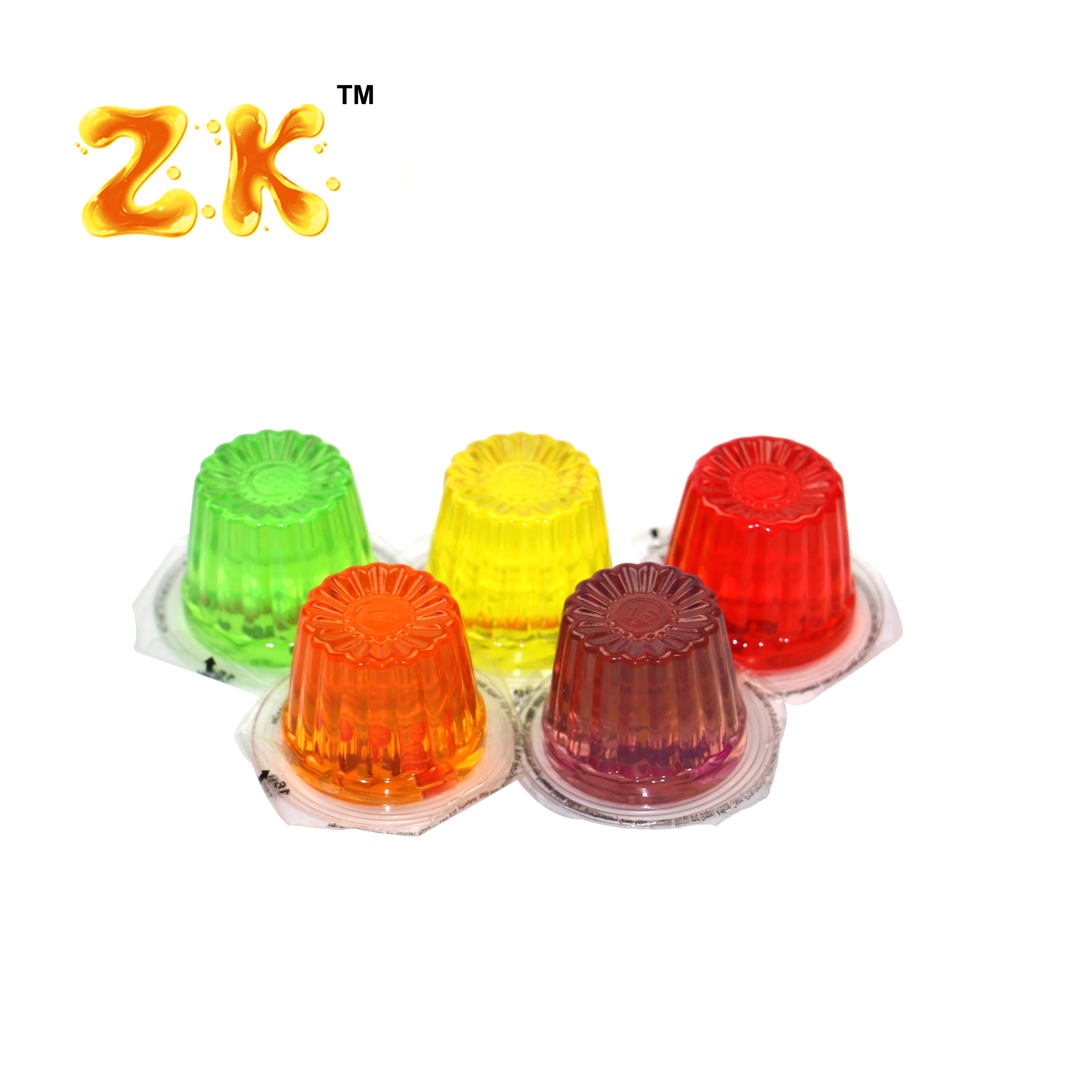 ZK or OEM brand packing in jar assorted mini fruit jelly