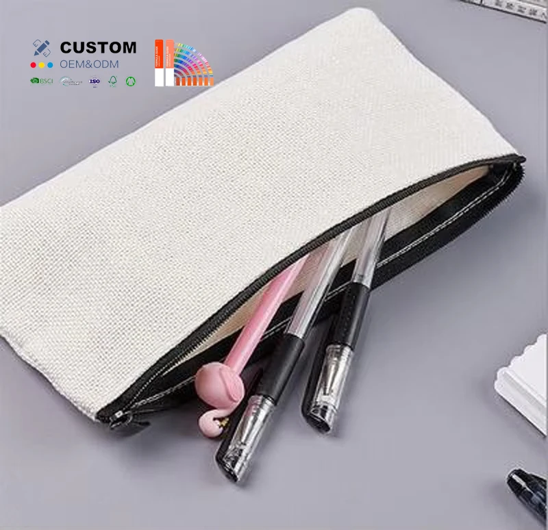 Wholesale Manufacturers Pencil Case For Students Cotton Makeup Bags Cosmetic Bag For Women Custom Logo