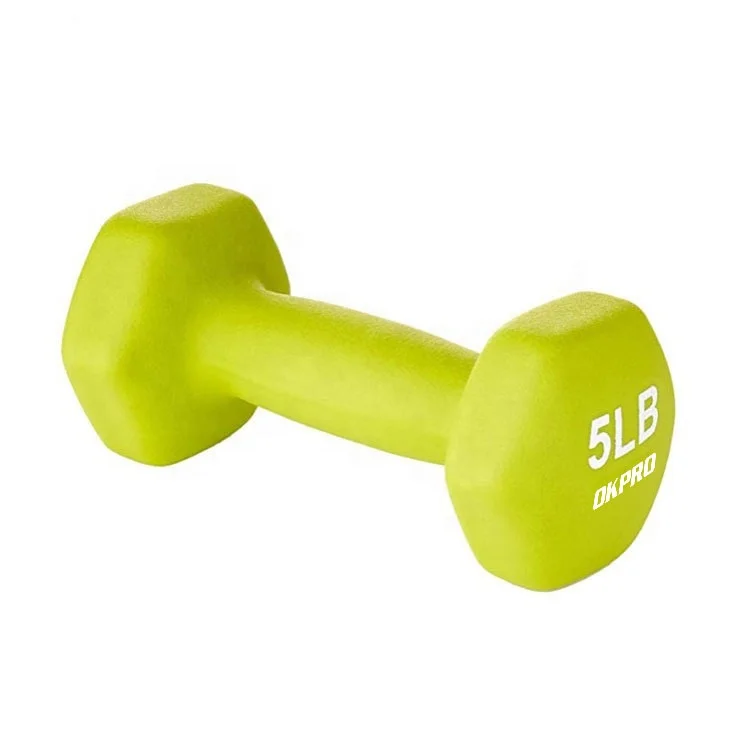 Gym Fitness Colorful Bone Shape Neoprene Dumbbell For Women