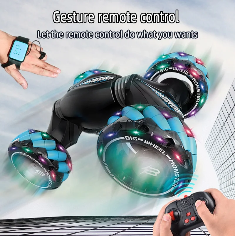 Hot Selling Drift Gesture Double-Sided Stunt Twist car Toy Big Wheel Off-road Remote Control Car Radio Controlled Car
