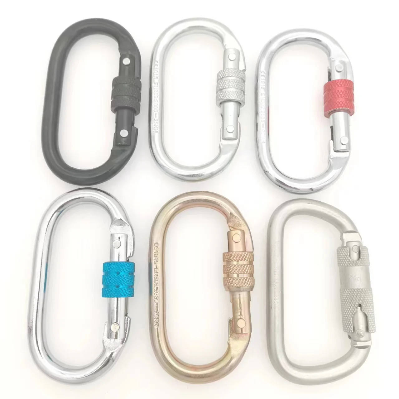 Quality outdoor Yoga rock harness mountain hook O shape carabiner mountaineering fall protection equipment