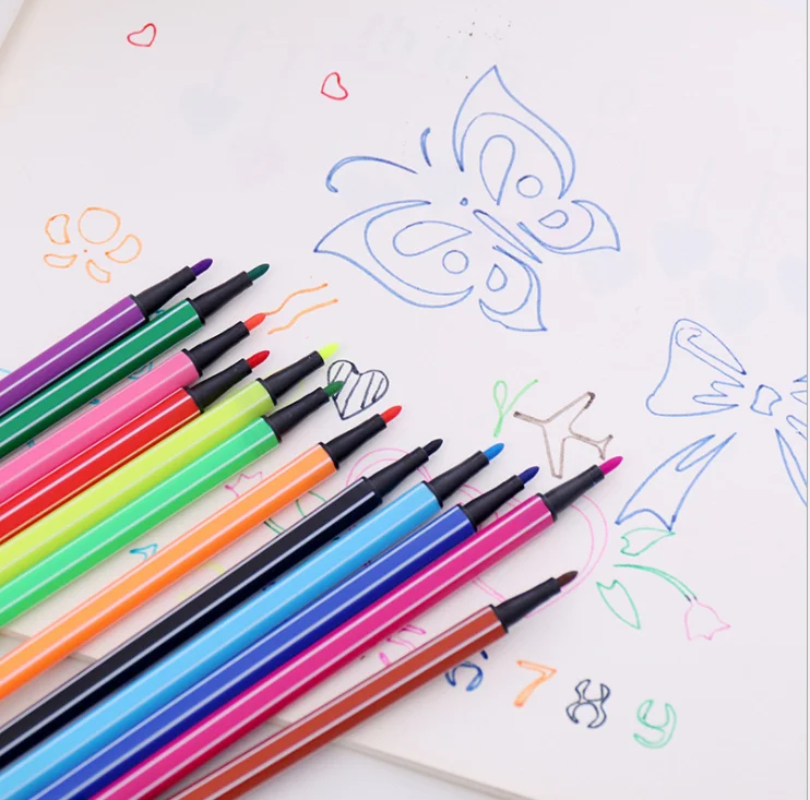 12/18/24/36 Colors Washable Watercolor Pen Drawing Painting Art Marker For Child Cute Monkey Bottle Student Art Supplies