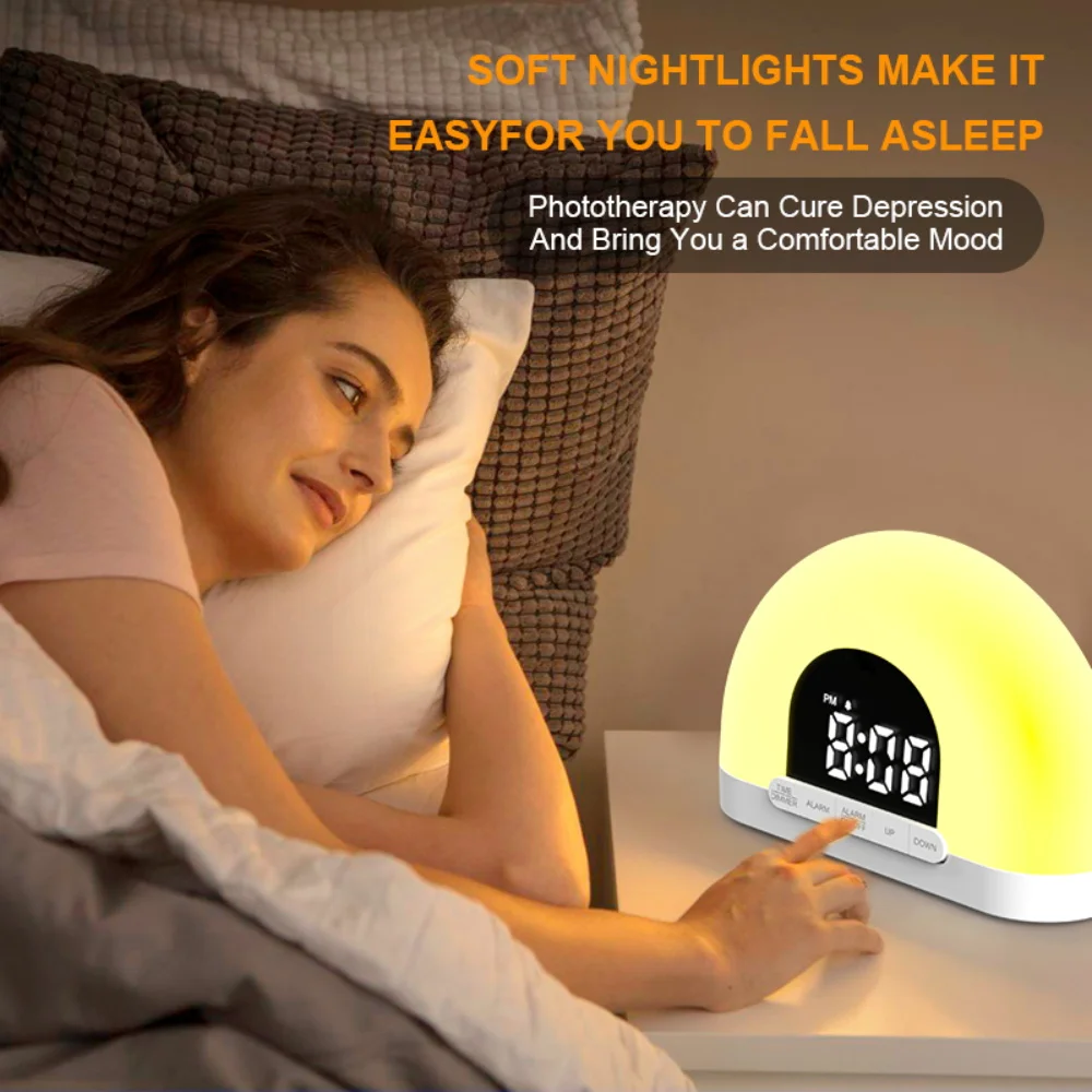 Sell New For Kids Adults Bedrooms Sleep Light Wake Up Light Sunrise Alarm Clock For Kids