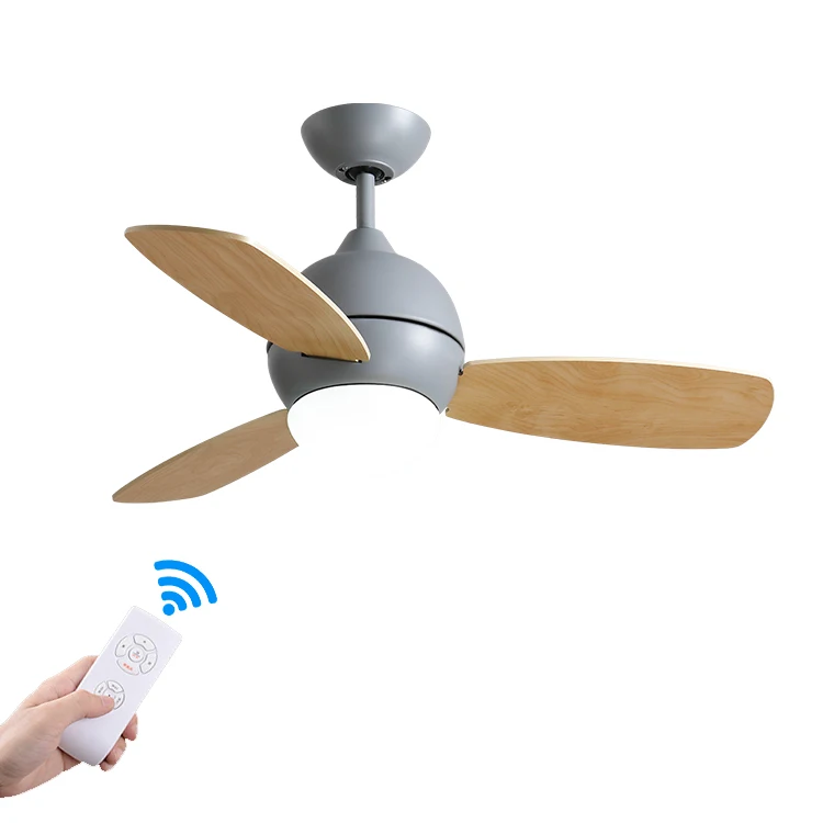 Superior Quality 3 Plywood Blades AC Motor Morden Indoor Decoration Remote Control Led Ceiling Fan Light