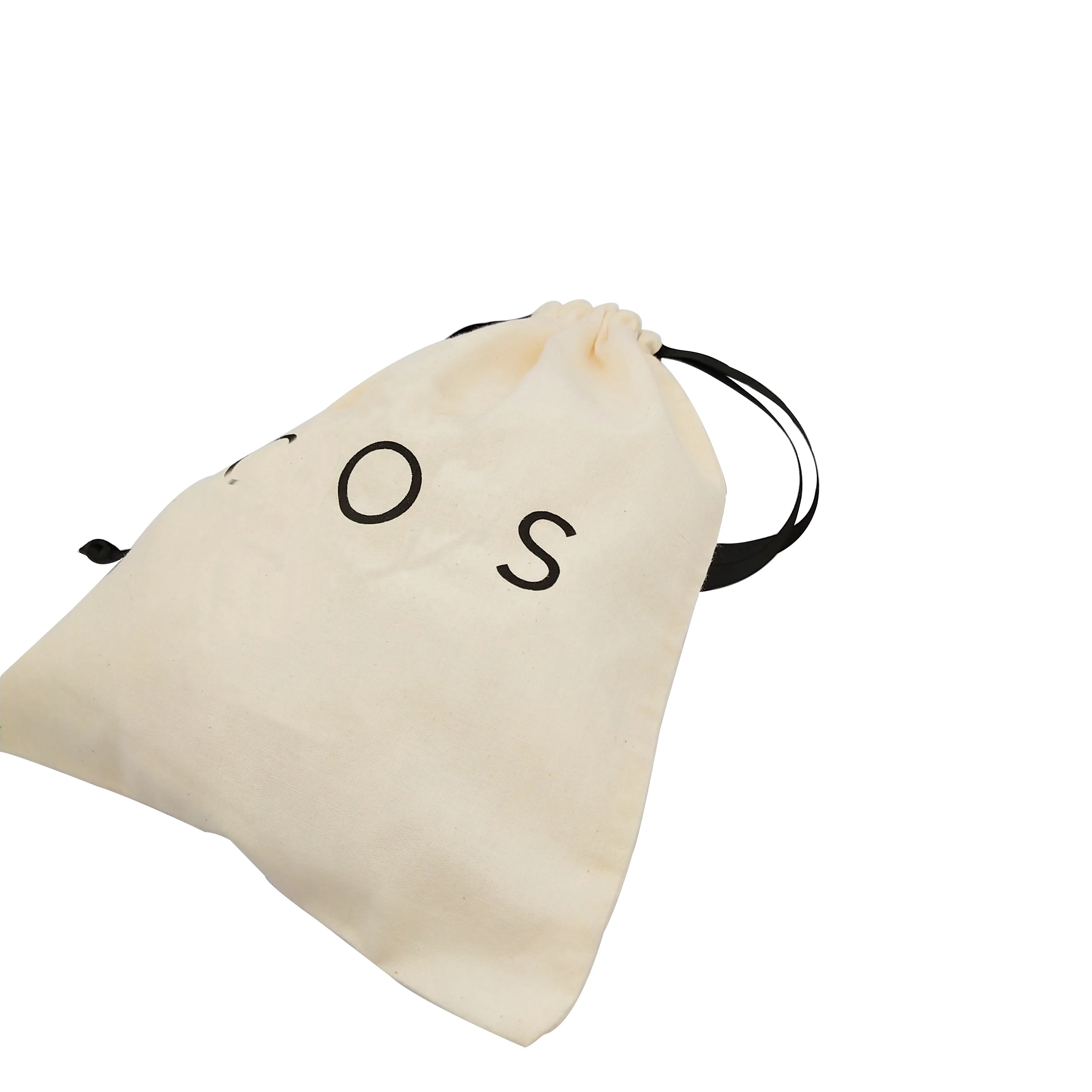 Personalized Wholesale Custom Printed Organic Cotton Drawstring Bag Pouch