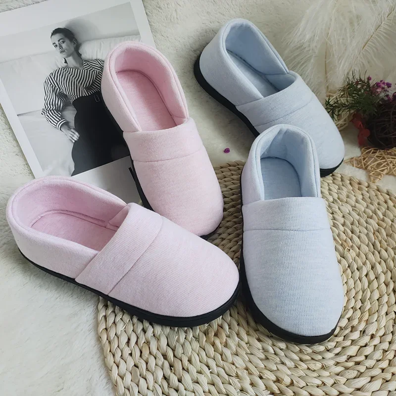 Autumn and winter fashion home anti-slip pregnant slippers shoes women warm wholesale silent cotton shoes