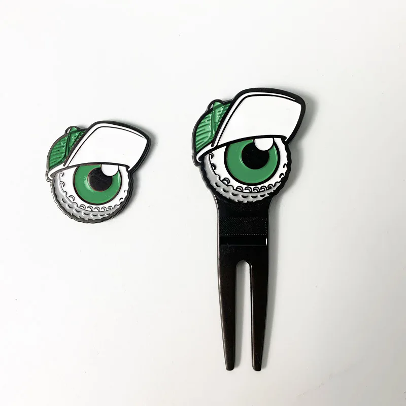OEM Custom Special Shape High Quality Metal Pitch Repair Golf Divot Tools With Magnetic Ball marker