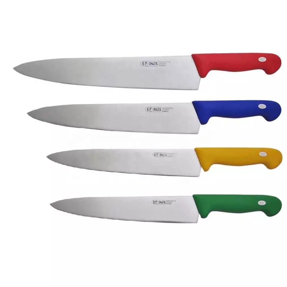 Kitchen Knife Industrial Commercial Low MOQ HACCP Color Code Stainless Steel for Hotel & Restaurant Laser Yellow Butchery Knives